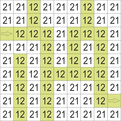 mathematical labyrinth mirror numbers