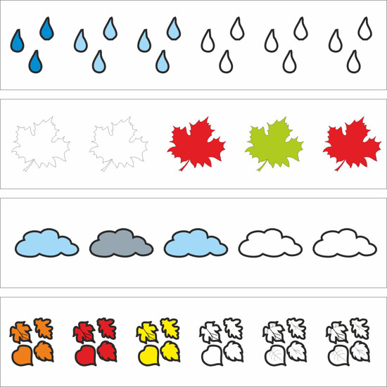 Изображение раскрась, соблюдая ритм